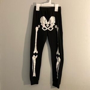 Black and White Skeleton Print Leggings